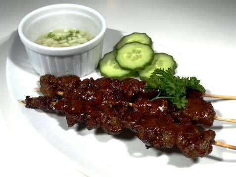 Grillspyd med svin oppskrift.