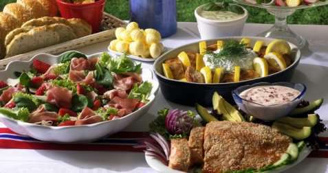 Skinke og Parmesansalat oppskrift.