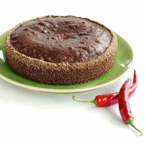 Kladdkake med chili oppskrift.