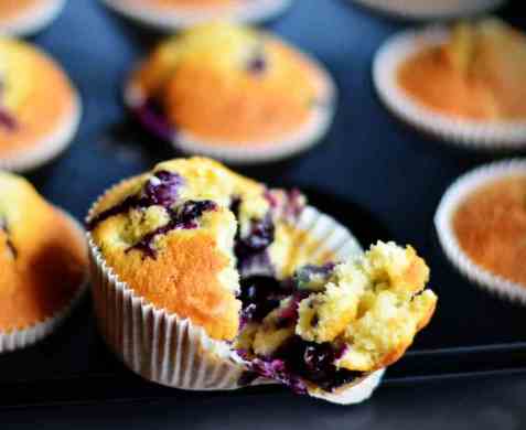 Amerikanske blåbærmuffins oppskrift.