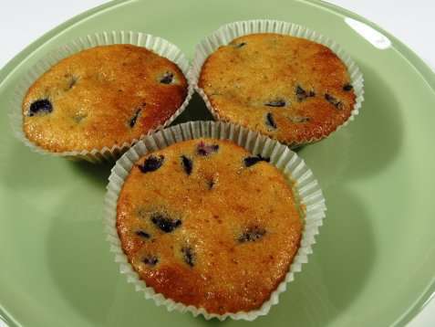Klassiske blåbær muffins oppskrift.