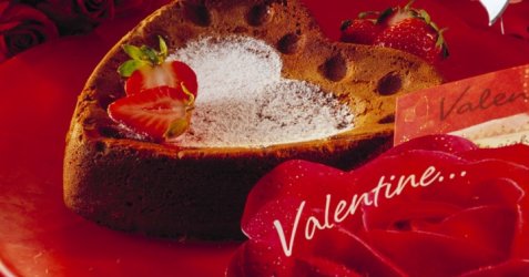 Valentinsjokoladekake oppskrift.