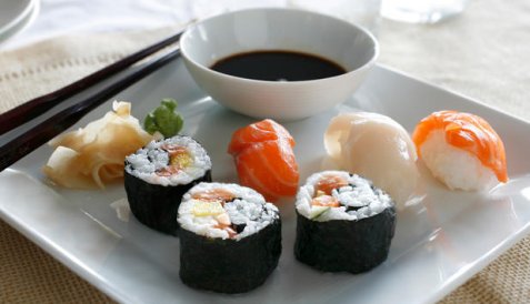 Marit Bjørgens sushi oppskrift.