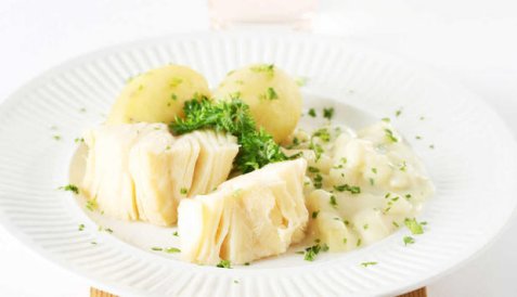 Klippfisk med selleristuing oppskrift.