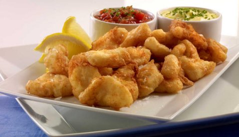 Fritert klippfisk med dipp oppskrift.
