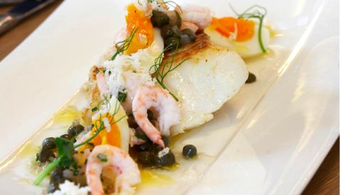 Stekt skrei med egg og kapers oppskrift.
