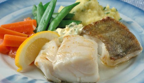 Stekt skrei med tartarsaus oppskrift.