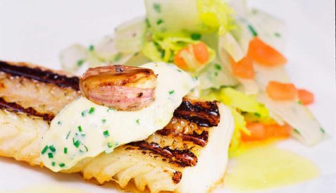 Isgalt med råkost og aioli oppskrift.