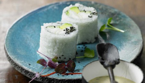 Maki sushi med torsk oppskrift.