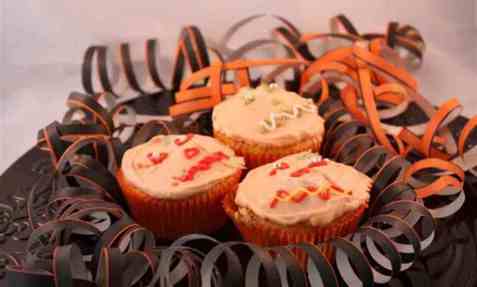 Halloween-cupcakes oppskrift.