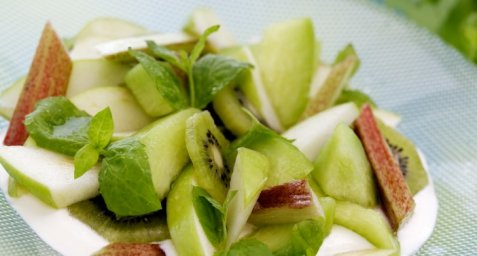 Grønn fruktsalat oppskrift.