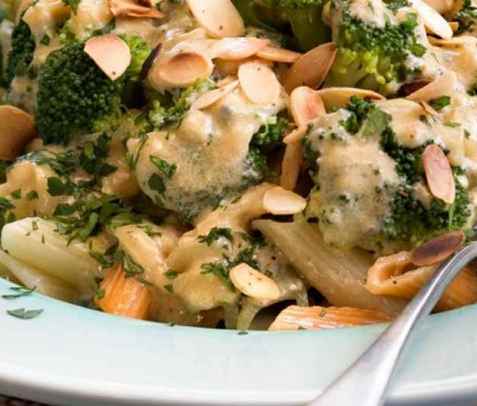 Penne med blåmuggost og brokkoli oppskrift.