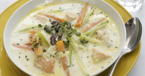 Fiskesuppe med ørret oppskrift.