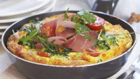 Eggepanne med brokkoli oppskrift.