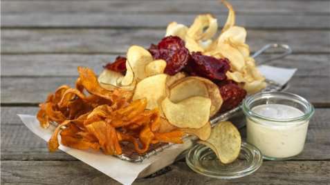 Grønnsakschips oppskrift.