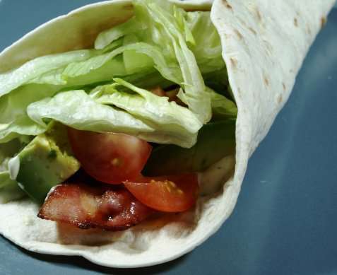 Bacon tortillas oppskrift.