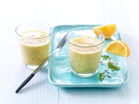 Morgensmoothie oppskrift.