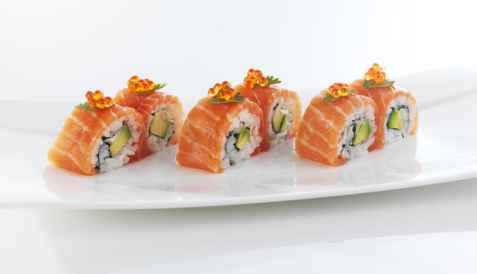 Karibumaki sushi med laks oppskrift.
