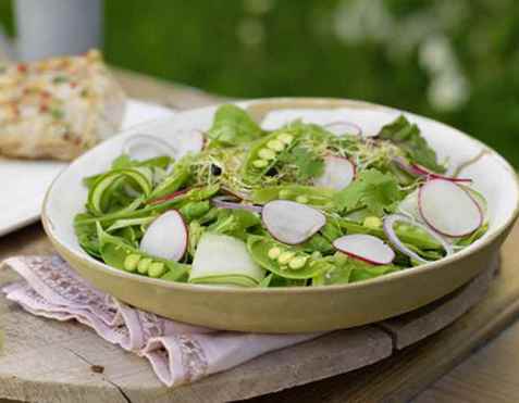 Asiatisk salat til fisk oppskrift.