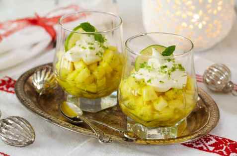 Limemarinert ananas oppskrift.