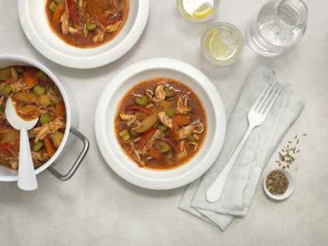 Kyllinggryte med grønnsaker og potet oppskrift.