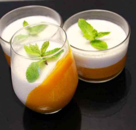 Mango pannacotta oppskrift.