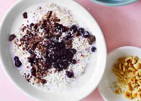 Banana-Split Oats oppskrift.