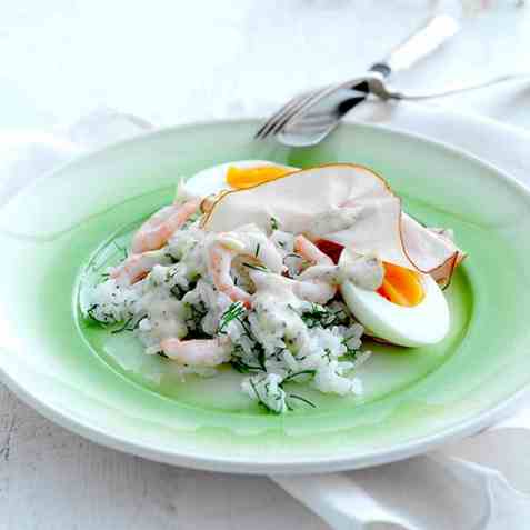 Ris med egg og skinke oppskrift.