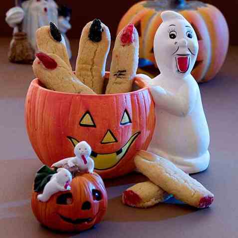 Fingrer til halloween oppskrift.