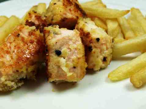 Fish and chips med laks oppskrift.