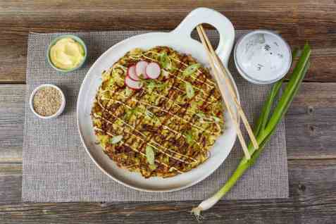 Okonomiyaki oppskrift.