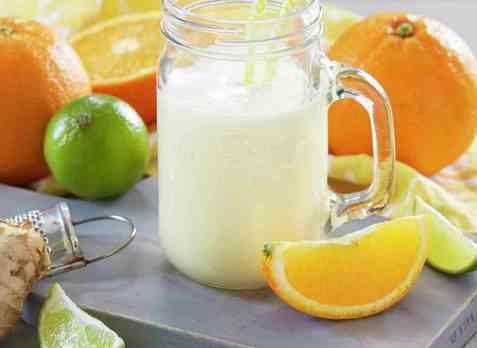 Appelsinsmoothie med yoghurt oppskrift.