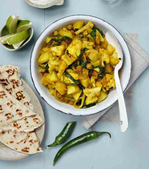Indisk blomkål-curry oppskrift.