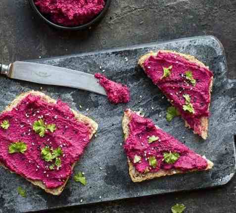 Rødbetehummus oppskrift.