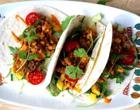 Taco med byggryn oppskrift.