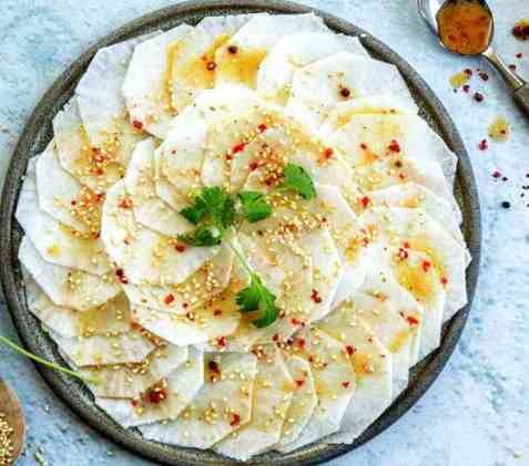 Nepe carpaccio oppskrift.