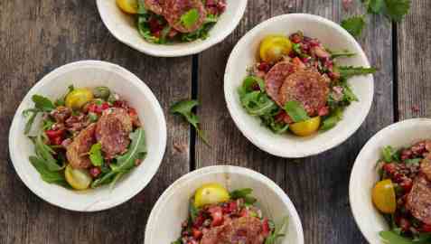 Sommerlig tapassalat oppskrift.