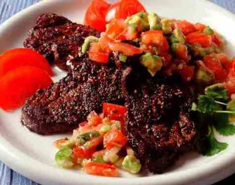 Minuttstek med avokadosalsa ny oppskrift.