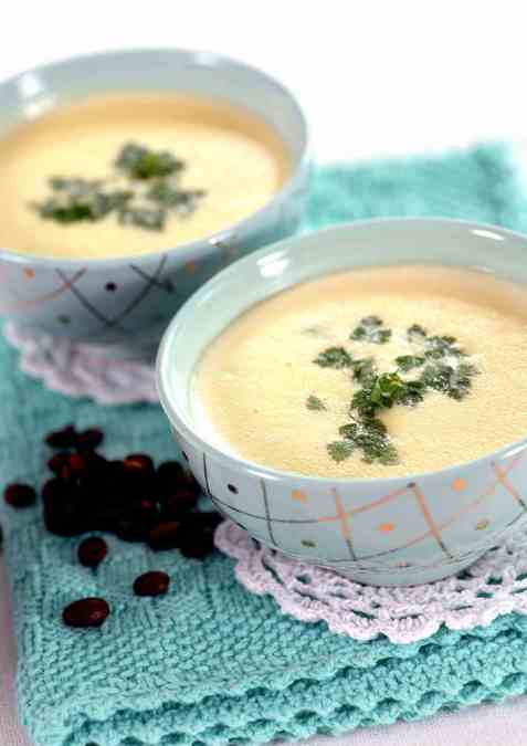 Kremet løksuppe med kaffe oppskrift.