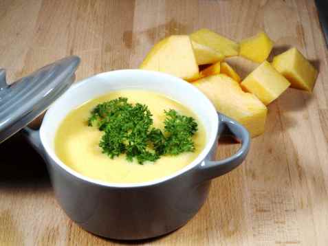 Gresskarsuppe (Sopa de abóbora) oppskrift.
